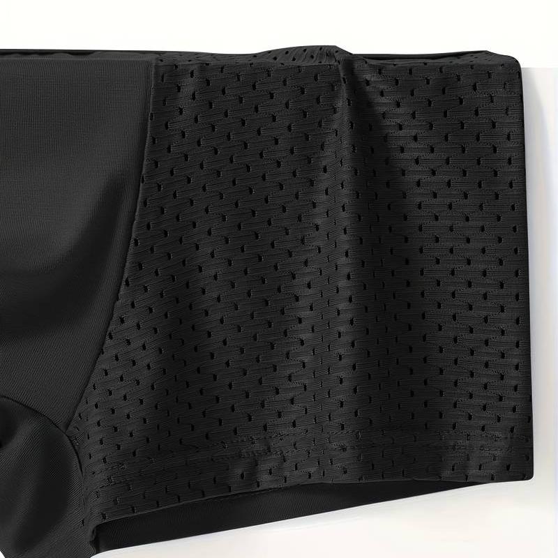 Men'S Cooling Mesh Boxer Briefs - Breathable Graphene Fiber, Soft & Comfortable Athletic Wear