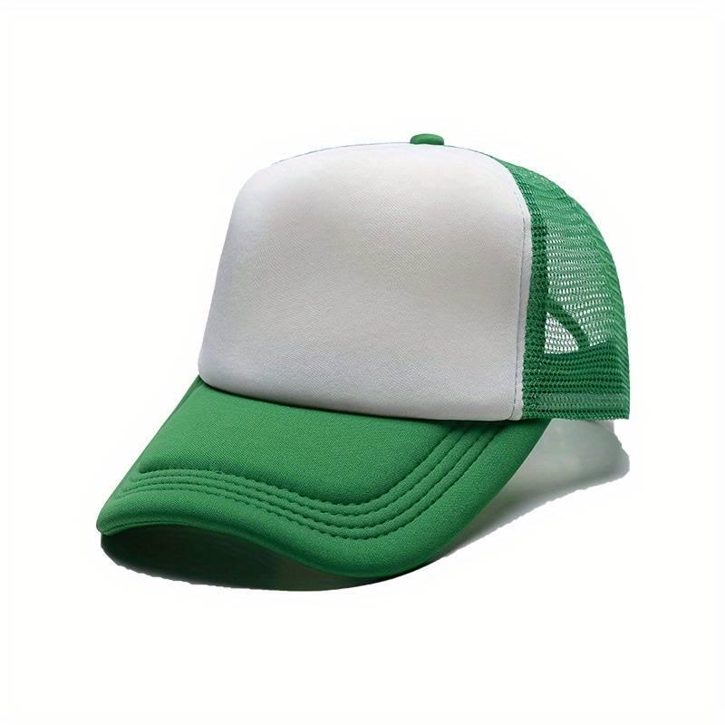 Two Tone Sports Baseball Cap, Breathable Mesh Sunscreen Trucker Hat, Unisex Adjustable Dad Hat for Outdoor Golf Tennis Running