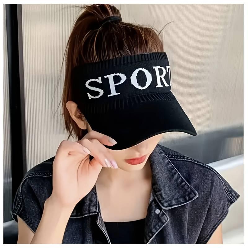 Women'S Lightweight Breathable Visor Hat - Elastic, Fitted for Running, Golf & Sports, Empty Top Design for Cool Ventilation,