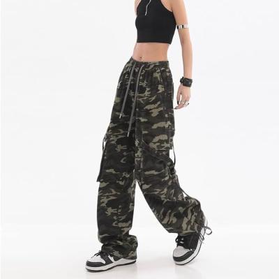 Women Cargo Pants Baggy Y2K Clothing Multi Pockets High Waist Loose Straight Leg Pants Vintage Grunge Aesthetic Clothes