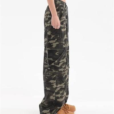 Women Cargo Pants Baggy Y2K Clothing Multi Pockets High Waist Loose Straight Leg Pants Vintage Grunge Aesthetic Clothes