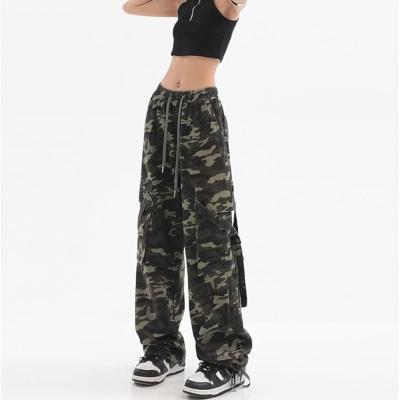 Women Cargo Pants Baggy Y2K Clothing Multi Pockets High Waist Loose Straight Leg Pants Vintage Grunge Aesthetic Clothes