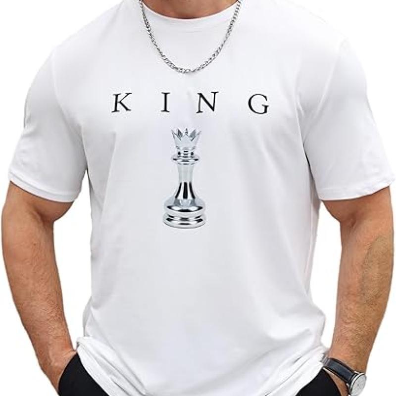 Men's Graphic Tees Crew Neck T Shirts Short Sleeve T-Shirts Casual Summer Streetwear
