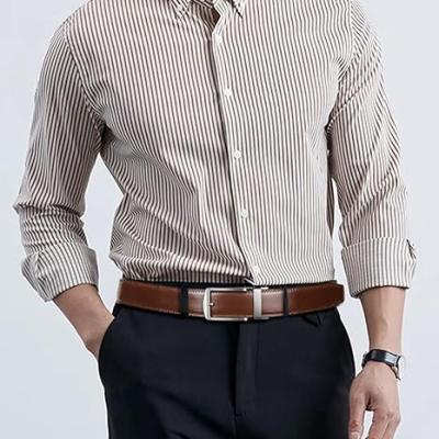 Mens Belt Leather Ratchet 1 3/8'' Belt For Men Gift Dress and Casual with Adjustable Buckle, Trim to Fit