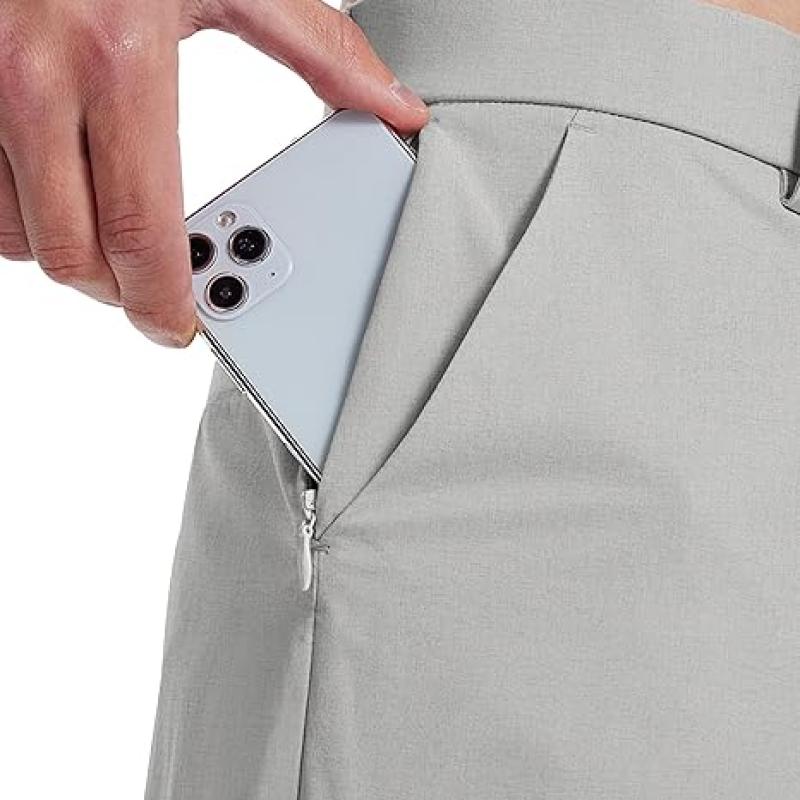 Mens Golf Shorts 7 Inch Inseam Flat Front Hybrid Stretch Dress Casual Work Shorts with 5 Pockets Lightweight Quick Dry