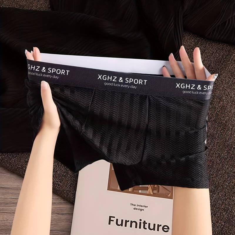 Men'S Cooling Mesh Boxer Briefs - Breathable Graphene Fiber, Soft & Comfortable Athletic Wear