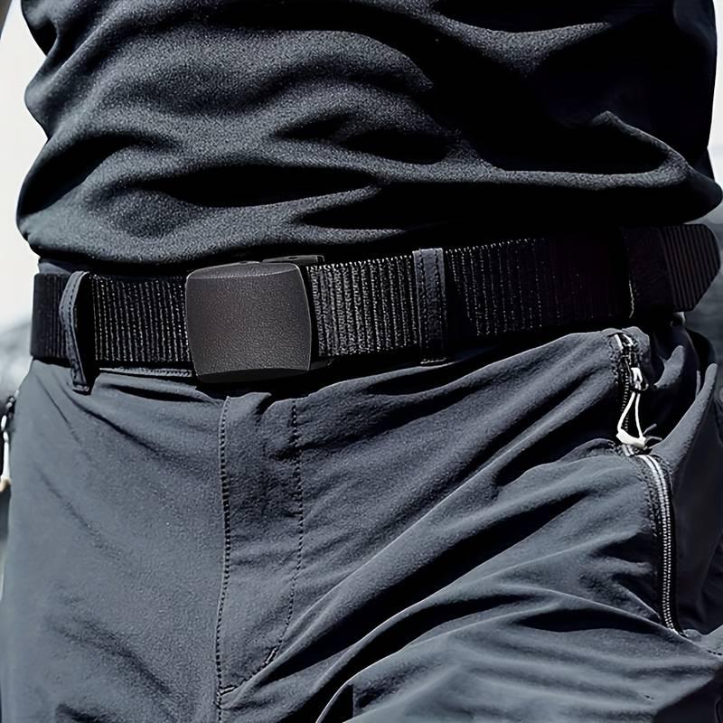 Nylon belt for men and women, anti allergic cloth belt, casual belt, smooth buckle nylon belt, security check pants belt, youth student leisure outdoor trend