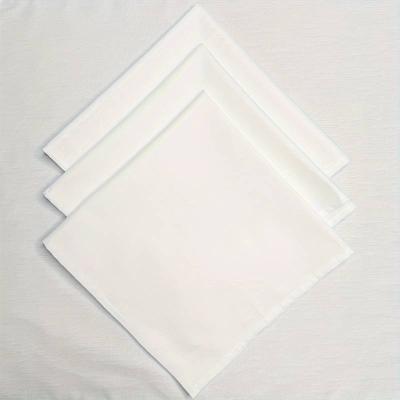 1pc Men'S Premium 100% Cotton White Handkerchief - Elegant & Soft, 39.88cm x 39.88cm, Perfect Gift for Him, Gentle on Skin, Highly Absorbent