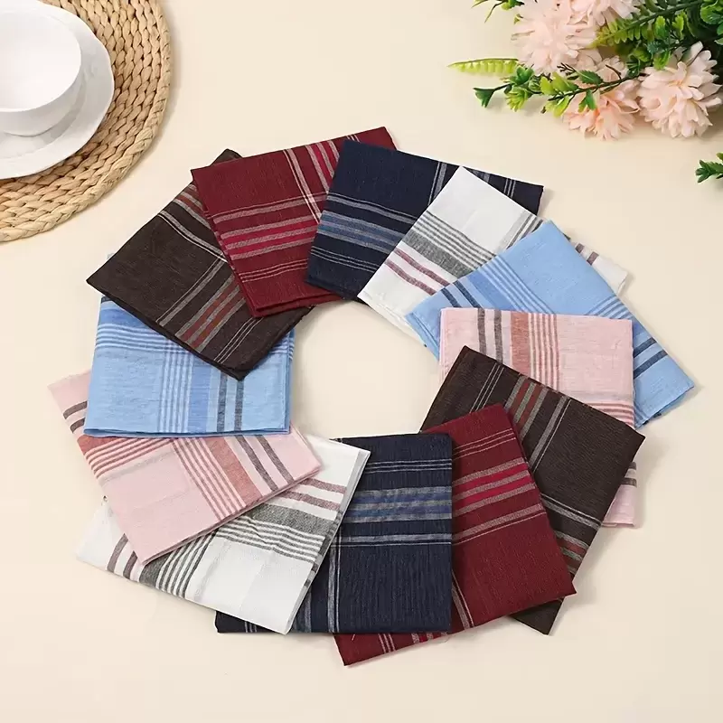Men'S Plaid Handkerchiefs, Elegant Life Accessories, Fashionable Accessories